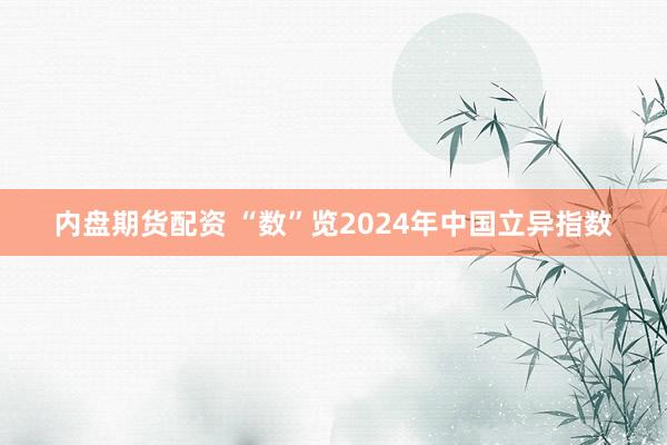 内盘期货配资 “数”览2024年中国立异指数